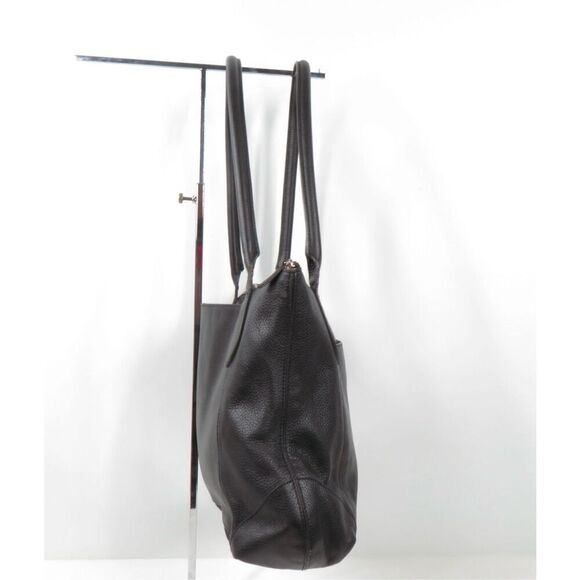 Lodis Siera Black Leather Travel Tote Large Pebbled Leather Shoulder Bag - Picture 2 of 8